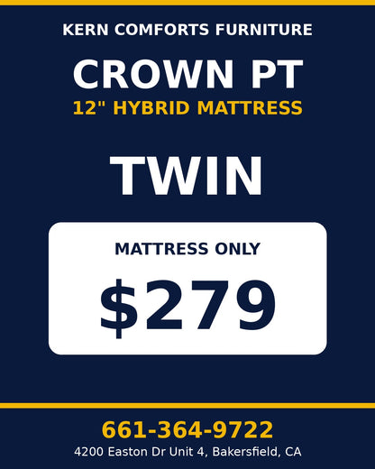 Crown PT 12" Hybrid Mattress - Twin - view 2