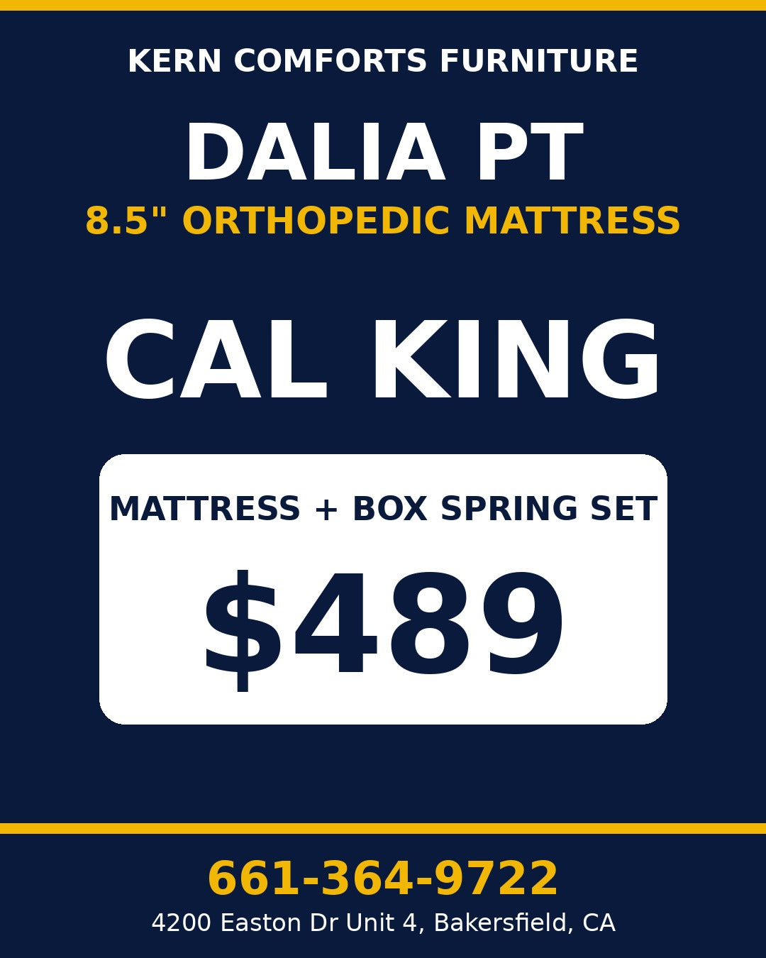 Dalia PT 8.5" Orthopedic Mattress + Box Spring Set - Cal King - view 2