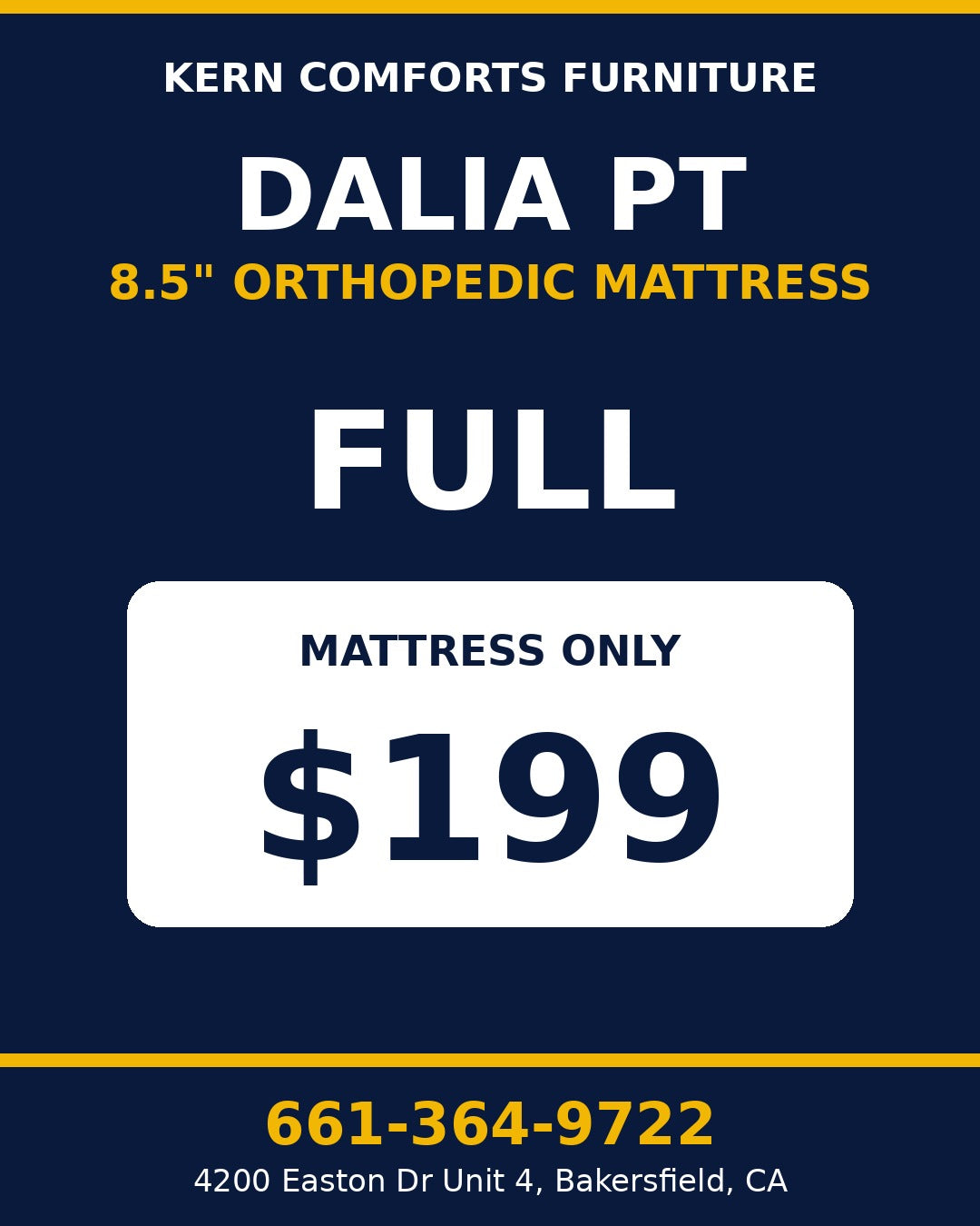 Dalia PT 8.5" Orthopedic Mattress - Full - view 2