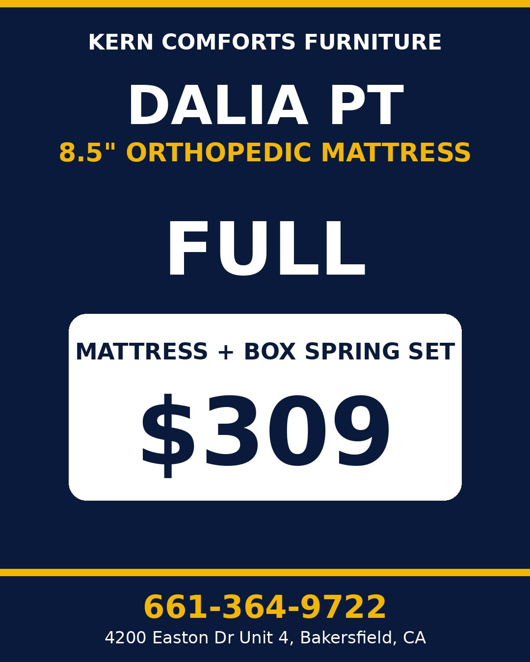 Dalia PT 8.5" Orthopedic Mattress + Box Spring Set - Full - view 2