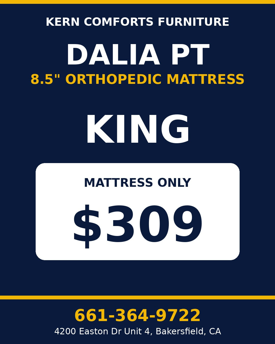 Dalia PT 8.5" Orthopedic Mattress - King - view 2