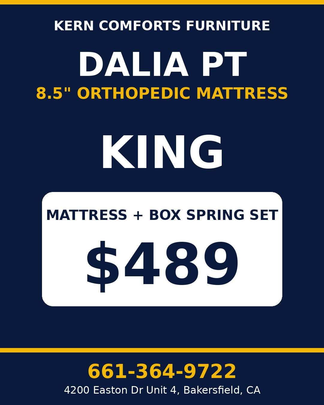 Dalia PT 8.5" Orthopedic Mattress + Box Spring Set - King - view 2