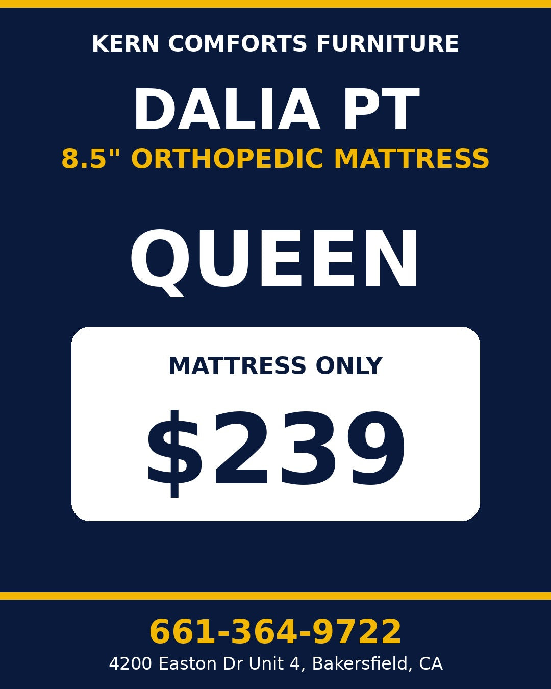 Dalia PT 8.5" Orthopedic Mattress - Queen - view 2