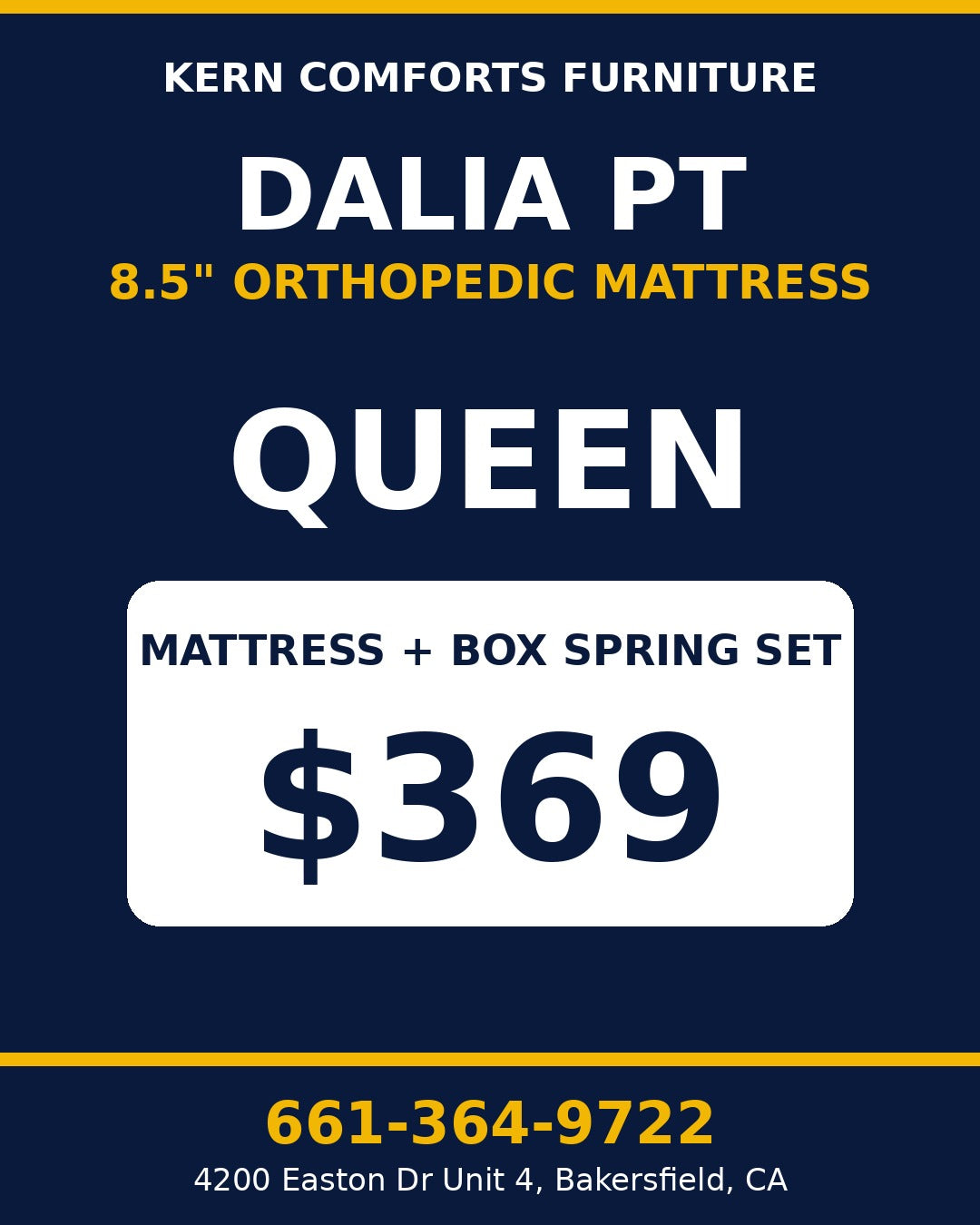 Dalia PT 8.5" Orthopedic Mattress + Box Spring Set - Queen - view 2