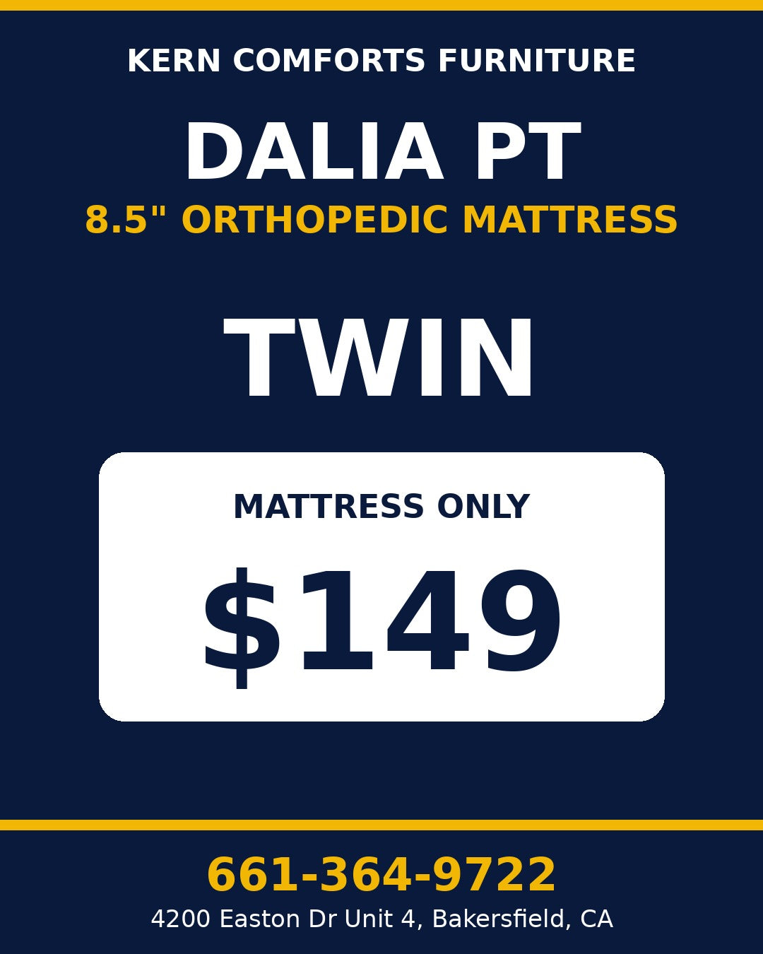 Dalia PT 8.5" Orthopedic Mattress - Twin - view 2