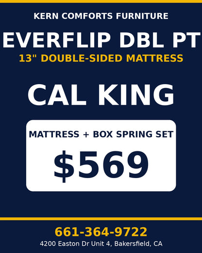 EverFlip DBL PT 13" Double-Sided Mattress + Box Spring Set - Cal King - view 2