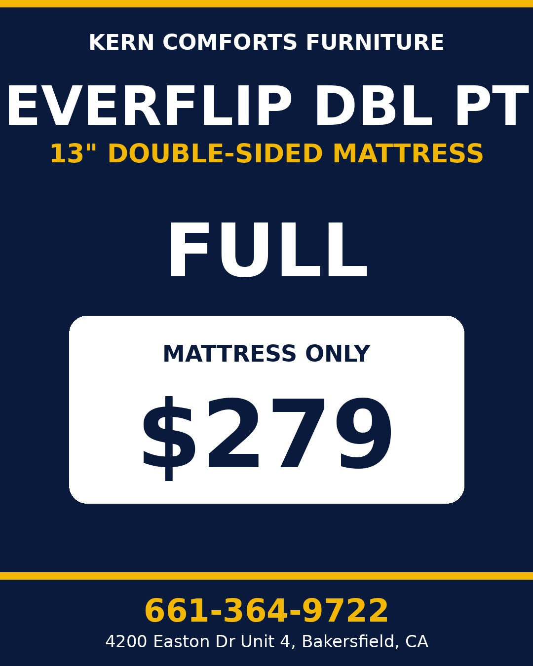 EverFlip DBL PT 13" Double-Sided Mattress - Full - view 2