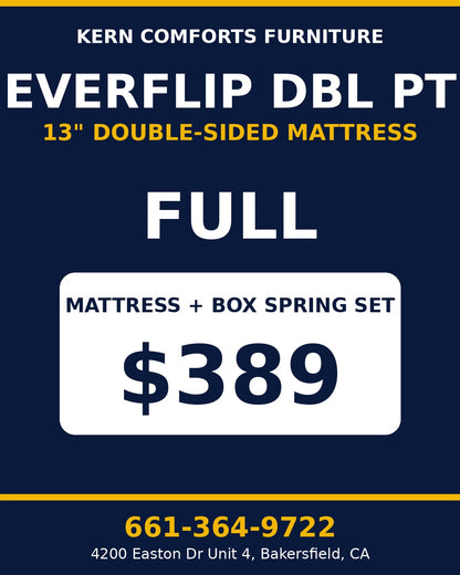 EverFlip DBL PT 13" Double-Sided Mattress + Box Spring Set - Full - view 2