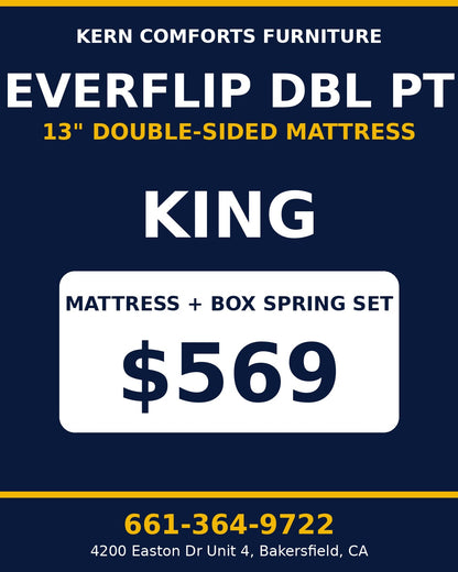 EverFlip DBL PT 13" Double-Sided Mattress + Box Spring Set - King - view 2