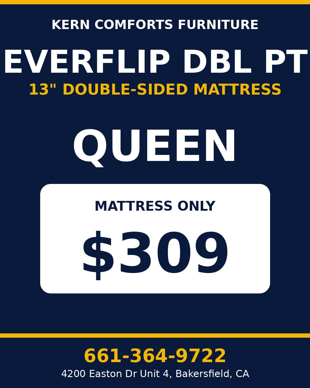 EverFlip DBL PT 13" Double-Sided Mattress - Queen - view 2