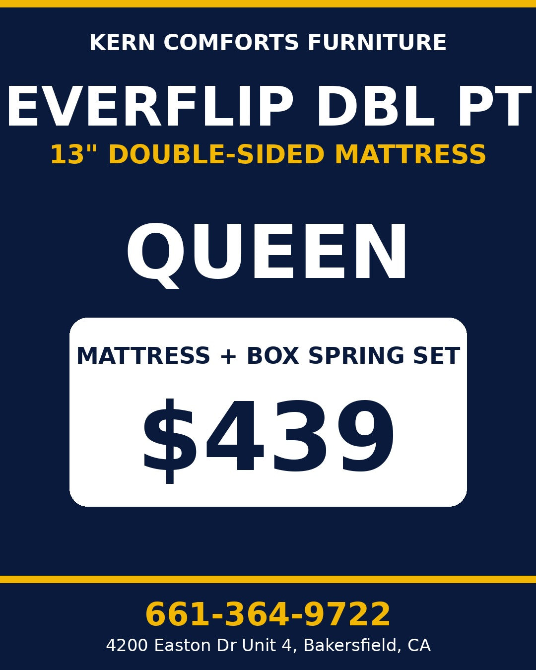 EverFlip DBL PT 13" Double-Sided Mattress + Box Spring Set - Queen - view 2