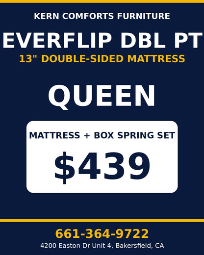 EverFlip DBL PT 13" Double-Sided Mattress + Box Spring Set - Queen - view 2