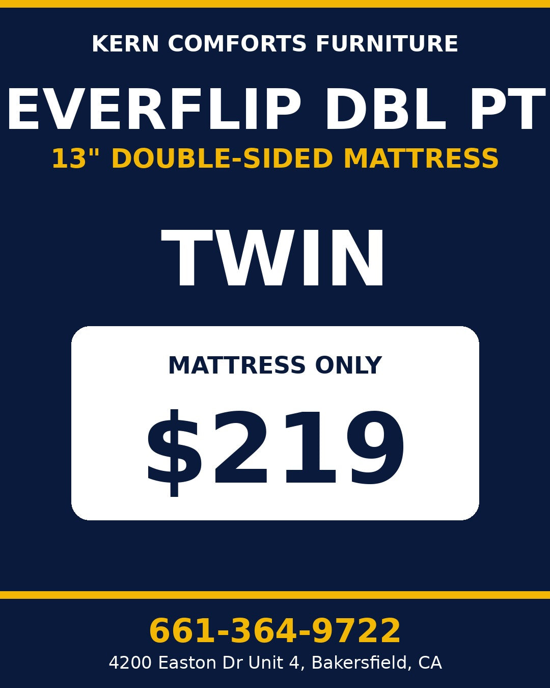 EverFlip DBL PT 13" Double-Sided Mattress - Twin - view 2