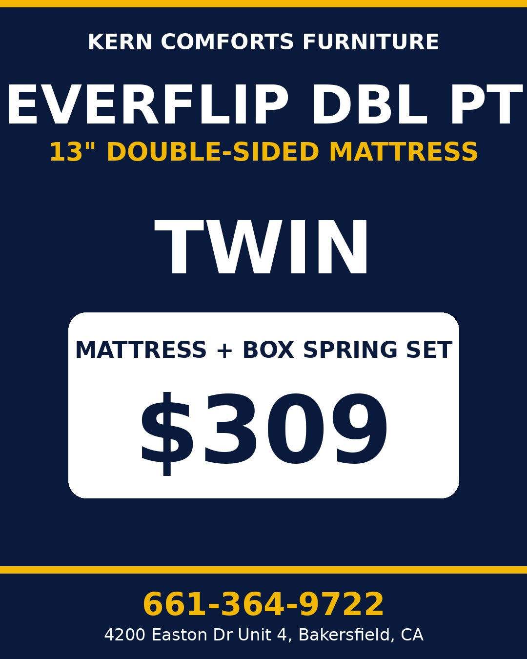 EverFlip DBL PT 13" Double-Sided Mattress + Box Spring Set - Twin - view 2