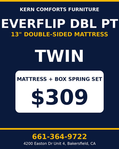 EverFlip DBL PT 13" Double-Sided Mattress + Box Spring Set - Twin - view 2