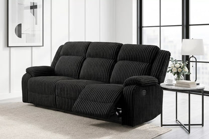 The Alcott Black Corduroy Manual Motion Living Room Set – 3 Piece - view 26